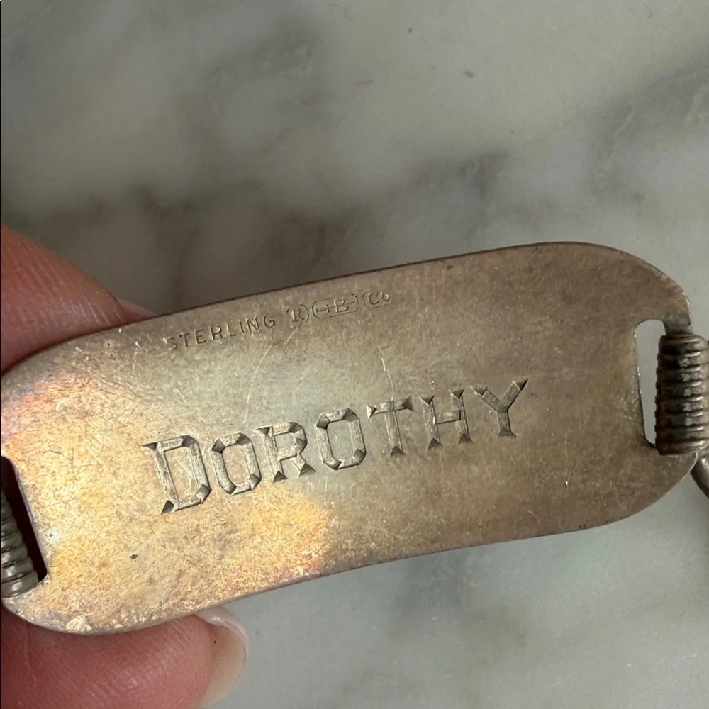 Vintage Military Emblem ID Bracelet silver